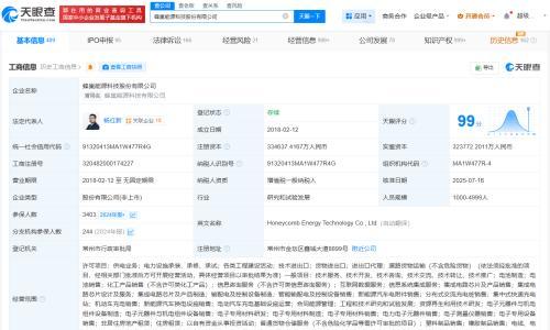 蜂巢能源增资至33.46亿