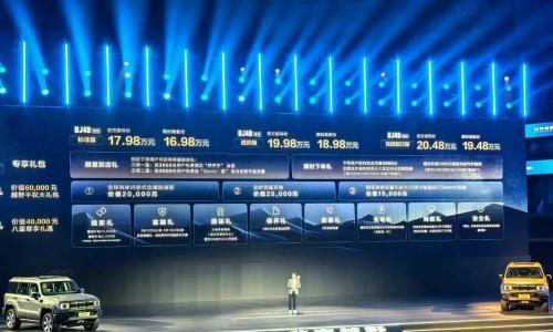 限时焕新价 19.48 万元,北京越野 BJ40 增程元境智行版上市