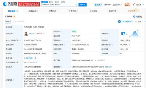 库迪咖啡旗下安徽供应链公司增资至1.5亿美元 增幅50%