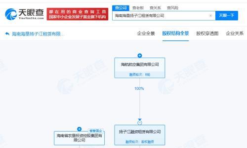 海航航空、海垦集团成立租赁公司 注册资本9亿