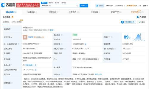 鸭鸭羽绒服近期被丝芭传媒起诉