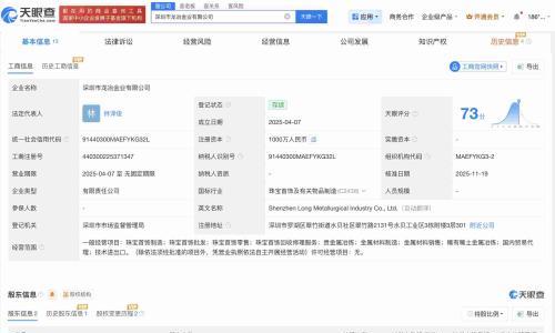杰我睿已注册多枚龙冶金商标
