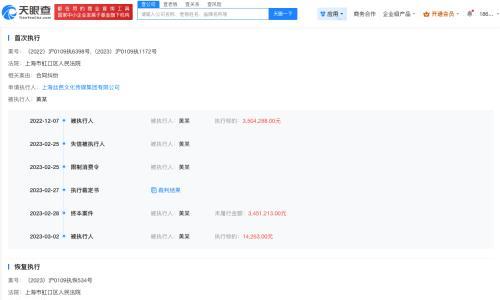 黄婷婷曾被判赔偿丝芭传媒350万