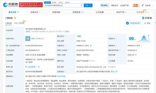杭州地铁开发集团增资至50亿 增幅约67%