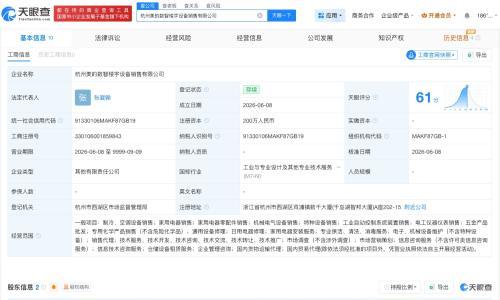 美的集团在杭州成立新公司