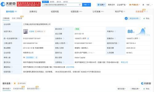 毅达资本关联公司变更负责人