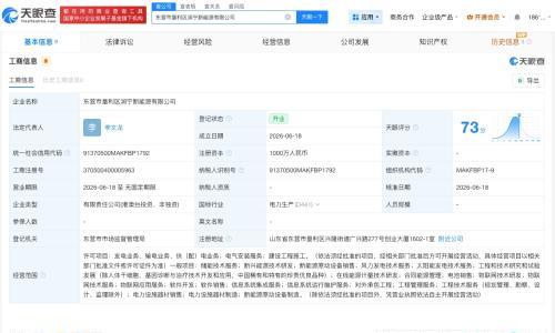 宁德时代 在东营成立新公司