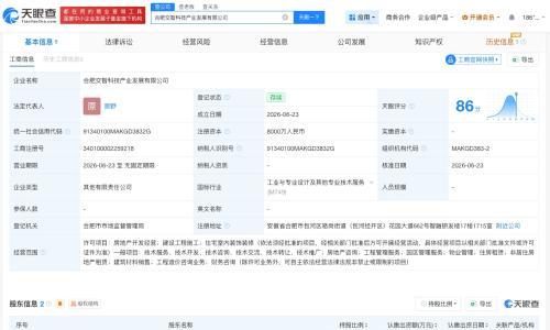 中国交建等在合肥成立产业发展公司