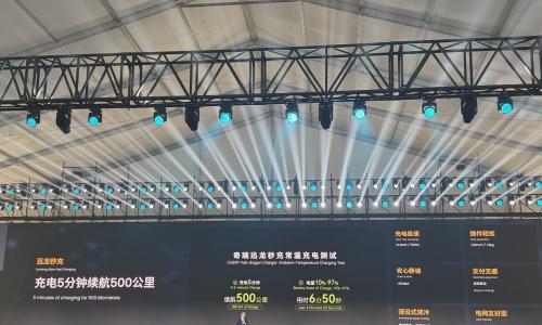 奇瑞迅龙秒充充电5分钟续航500公里,10%-97%仅需6分50秒